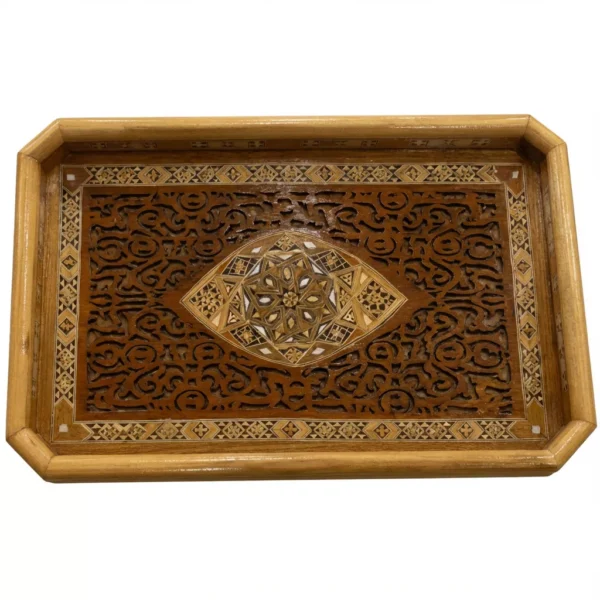 Handcrafted Mother-of-Pearl Mosaic Serving Tray