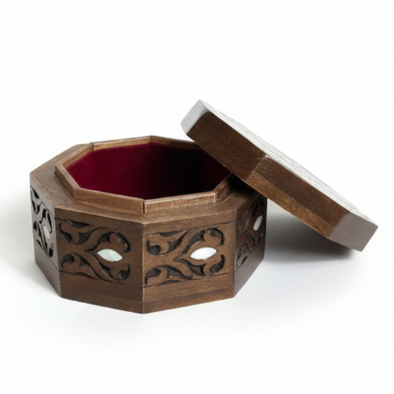 Handcrafted Octagonal Mother-of-Pearl Gift Box