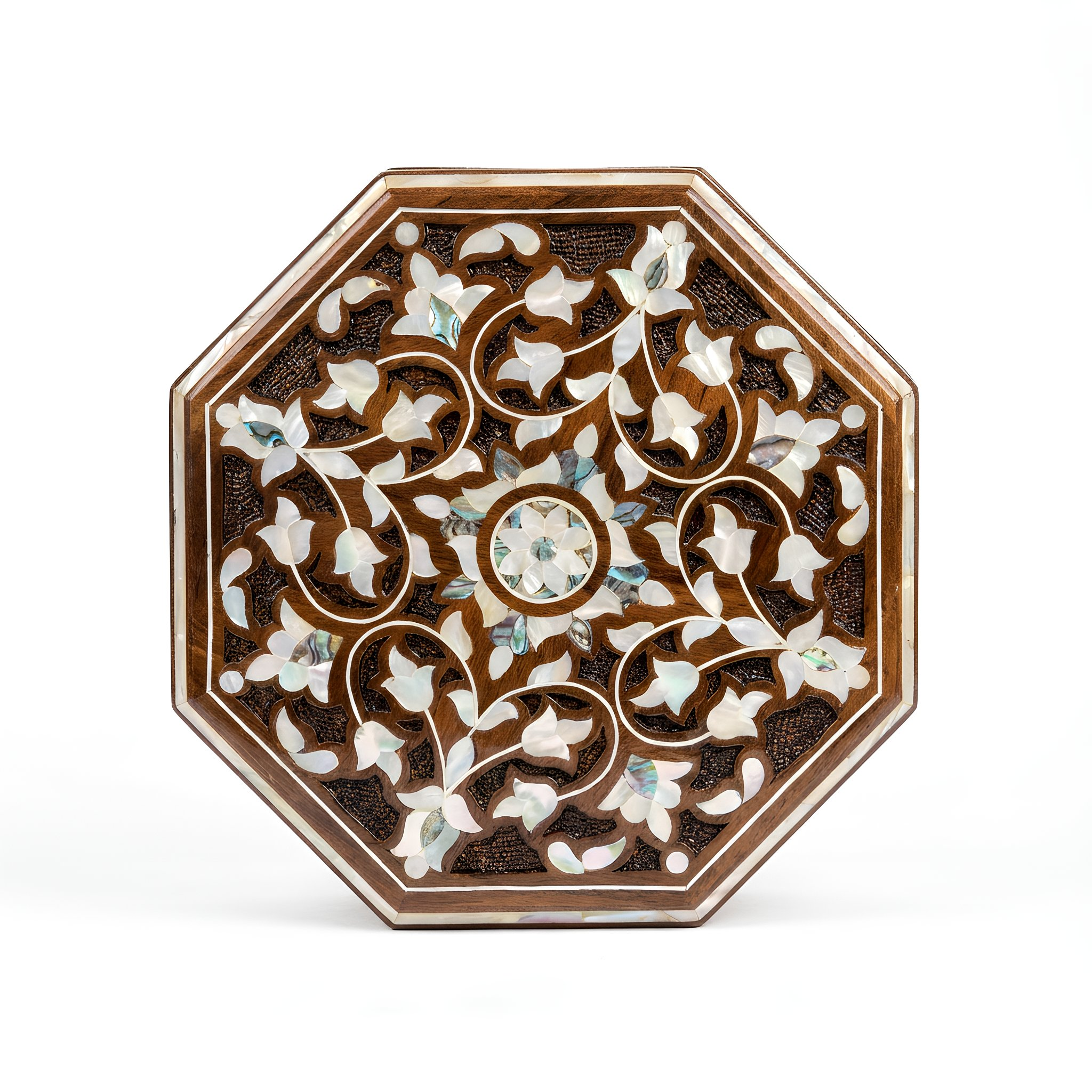 Handcrafted Mother of Pearl Jewelry Box -Mosaic Pearls