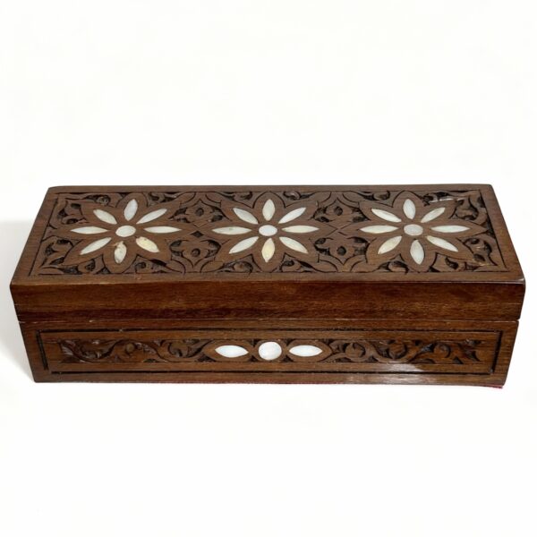 Hand-Carved Floral Mother-of-Pearl Gift Box