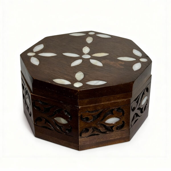 Handcrafted Octagonal Mother-of-Pearl Gift Box