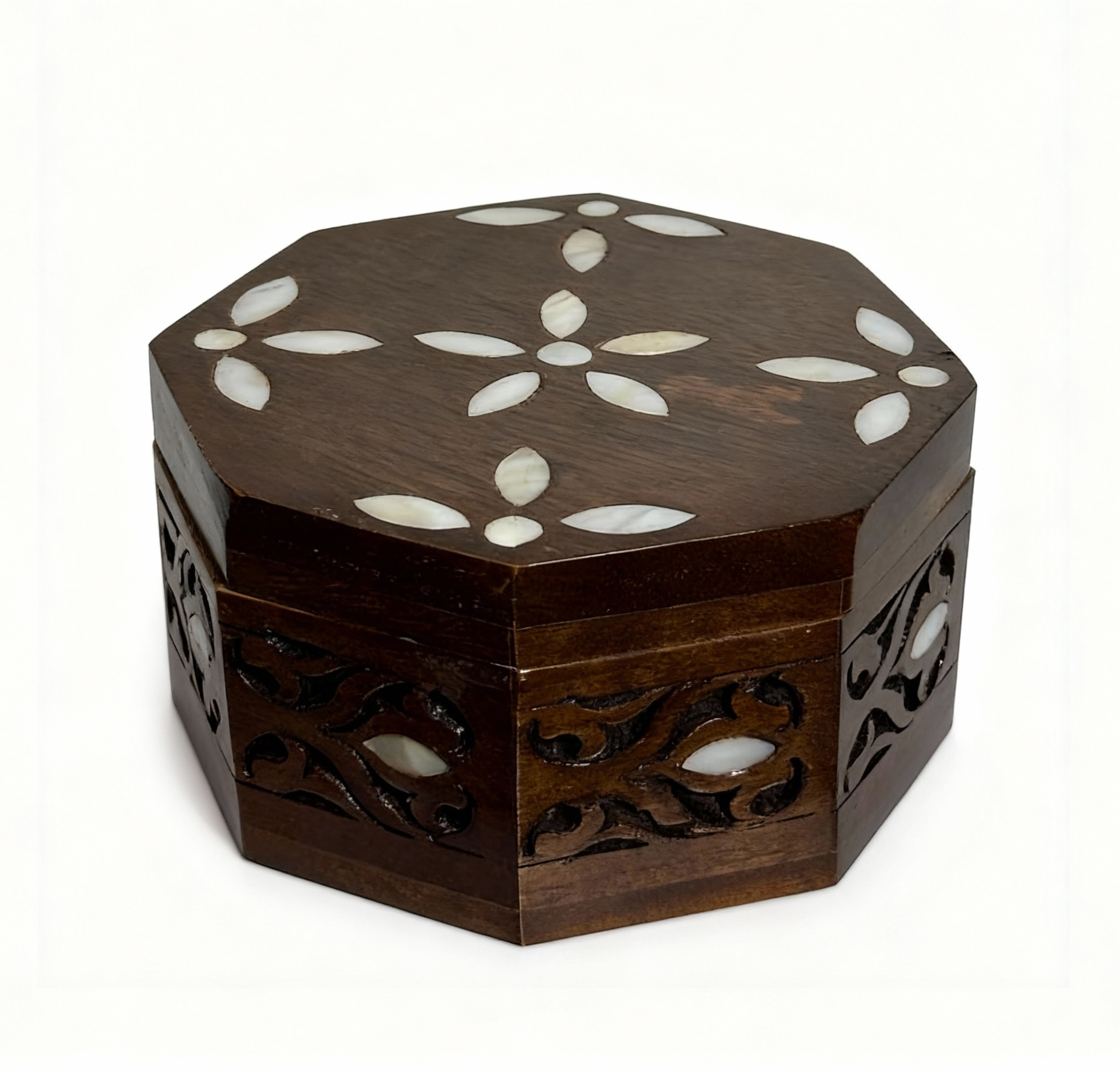 Handcrafted Octagonal Mother-of-Pearl Gift Box